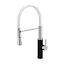 Змішувач для кухні Frap F4452-7 з гнучким виливом 2 режими чорно/білий - мініатюра 1