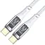 Кабель Usams SJ574 Type-C To Type-C PD 100W Aluminum alloy Transparent Data Cable Icy Series 1.2 м Wh - мініатюра 1