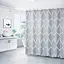 Тканинна шторка-фіранка для ванної Aquarius 180 х 180 см з кільцями - Сірий градієнт - 100% поліестер - мініатюра 7