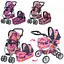 Коляска прогулянкова 9662M Melogo для ляльки, подвійні колеса поворотні, кошик, в коробці (6903155501016) Микс - мініатюра 1