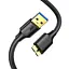 Кабель UGREEN US130 USB 3.0 A Male to Micro USB 3.0 Type B Male Cable 1m (Black) (UGR-10841) - мініатюра 2