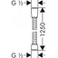 Шланг для душу Hansgrohe Sensoflex металевий 1.25 м 28132000, Хром - мініатюра 2