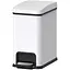 Відро для сміття Koer TC-010108-08 з плавним закриттям прямокутне 8 л білий (KR5592)  - мініатюра 1