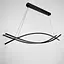 Люстра современная черная в двух размерах Line.F Длина 100 см - миниатюра 8