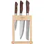 Набір ножів з бамбуковим блоком Ardesto Midori нержавіюча сталь 6 предметів коричневі (AR2105GR) - мініатюра 2