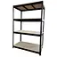 Стелаж металевий (180 x 150 x 60 см) 4 полиці навантаження 500 кг на полицю Чорний - мініатюра 3