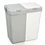Кошик для білизни Motek подвійний білий/сірий 40+40 л (MT-09) - мініатюра 1