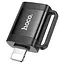 Адаптер HOCO UA31A iP male to USB female OTG adapter Black - мініатюра 1