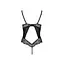 Боди из эко-кожи и кружева Passion Loona Body black L/XL - миниатюра 4