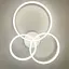 Потолочная LED люстра в белом на 3 кольца Line.F A 8008/3 WH - миниатюра 2