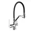 Змішувач для кухні на дві води Frap F4374 сірий/хром - мініатюра 1