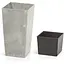 Горщик з кашпо для рослин 2в1 Prosperplast Urbi Square Beton 2/4 л - мініатюра 1