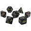 Набір кубиків Pearl 7 Dice Set - Black (w-gold) , 7 шт. (g7dpearl08) - мініатюра 1