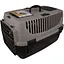 Переноска для кошек и собак Irak Plastik PT-110 серо-черная - миниатюра 1