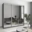 Шафа-купе тридверна MebelStar Комбо AL 3 Дзеркала 210x45x240 см Антрацит (MBS-1708) - мініатюра 1