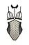 Боди с открытой грудью Passion DOMINICA Body L/XL beige воротник-чокер корсет - миниатюра 3