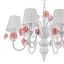Люстра подвесная Brille с абажуром флористика E14 40W WH (BKL-517S/6) - миниатюра 4