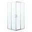 Душевая кабина квадратная Eger Vi`z New CC 95x95 раздвижная прозрачное стекло без поддона хром 599-066СС/1, прозрачный, хром - миниатюра 1