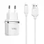 МЗП Hoco C12 Charger + Cable Lightning 2.4A 2USB Білий - мініатюра 1