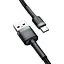 Кабель Baseus Cafule Type-C Cable 2A (3m) gray/black (CATKLF-UG1) - мініатюра 2