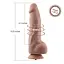 Гнучкий фалоімітатор для секс-машин Hismith 9.25″ Silicone Dildo, система KlicLok - мініатюра 4