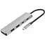USB-хаб Proove Iron Link 5 в 1 (2*Type-C + 2*USB 3.0 + HDMI) серебристый (HBIL00222024) - миниатюра 1