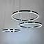 Світлодіодна люстра на три кільця 60+50+40 см у хромованому каркасі | Line F | Арт. MJ73-600+500+400 CH - мініатюра 6
