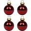Набір новорічних куль Yes! Fun пластик 8 см 4 шт. бордо глянець (975101) - мініатюра 1