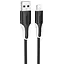 Дата кабель Borofone BX119 New USB to Lightning 2.4A (1m) Black - мініатюра 1