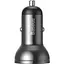 Автомобільний зарядний пристрій Baseus Digital Display Dual USB 4.8A 24W grey (CCBX-0G) - мініатюра 3