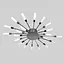 Потолочная хромированная люстра в форме солнечной вспышки на 22 плафона G4 Ø 90х70 см Line F | Ст. 1279/22 CH - миниатюра 1