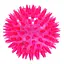 Мячик детский "Ежик" PR24125, 8,5 см, световые эффекты Розовый - миниатюра 1
