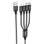 Кабель Hoco Combo 4-in-1, 2Type-C+Lightning+Micro USB Super charging cable X76 1 м, 2A - мініатюра 1