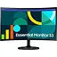 Монiтор Samsung 24" Essential S3 LS24D360 (LS24D360GAIXUA) VA Black Curved 100Hz - мініатюра 1