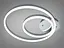 Світлодіодна люстра кільця хром 58 Вт вимикач - мініатюра 1