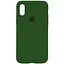 Чохол Silicone Case Full Protective (AA) для Apple iPhone X / XS (5.8) Зелений / Dark Olive - мініатюра 1