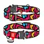 Ошейник для собак нейлоновый Waudog Nylon с QR-паспортом "Граффити" металлическая пряжка-фастекс Ш 20 мм Д 28-40 см - миниатюра 1