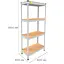 Металевий стелаж Emby Light Series (розмір 1500х600x600мм) 4 полиці ДСП до 100кг Білий - мініатюра 2