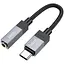 Кабель Hoco UPA32C Clever digital audio converter Type-C to 3.5 Черный - миниатюра 1