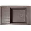 Гранітна кухонна мийка Romzha Patrat 78 Maro (801) з крилом - мініатюра 1