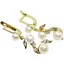Золоті сережки Геліос з діамантами і перлами. Артикул 203108 - мініатюра 1
