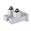 Набір кран напівоборотний кутовий з американкою Solomon Lux 1/2″ Cube White 8888 (2шт.) 000021914 - мініатюра 2