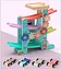 Трек C 44894 дерево-пластик, 4 этажа, 6 машинок, ксилофон, в коробке (6900067448941) - мініатюра 2
