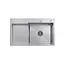 Кухонна мийка Kroner KRP Gebürstet - 7848LHM (3,0/1,0 мм) CV030021, Нержавіюча сталь - мініатюра 1