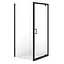 Душова кабіна Cersanit Brasco 90x90 см квадратна розстібна прозоре скло без піддону black S168-012, прозорий, чорний - мініатюра 1