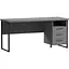 Стіл прямий лофт з тумбою ОП-173 Orange-Line 1600х600х750 Чорний/Графіт - мініатюра 1