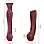 Смарт-вибратор 3 в 1 Zalo Queen Wine Red пульсирующая жемчужина и вакуум кристалл Swarovski - миниатюра 3