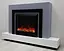 Електричний камін Fireplace Craftsman Tokado Gray Bluetooth звук потріскування дров (10080121) - мініатюра 6