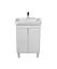 Тумба Мойдодир Simple White 55-U з умивальником River 55 Білий універсальна Білий - мініатюра 4