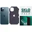 Захисна гідрогелева плівка SKLO Back (тил+грани без кутів+лого) Carbon для Apple iPhone 13 mini (5.4) Чорний - мініатюра 1